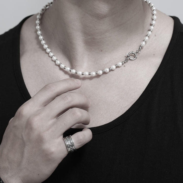 316L Pearl Chain Necklace [B&C]