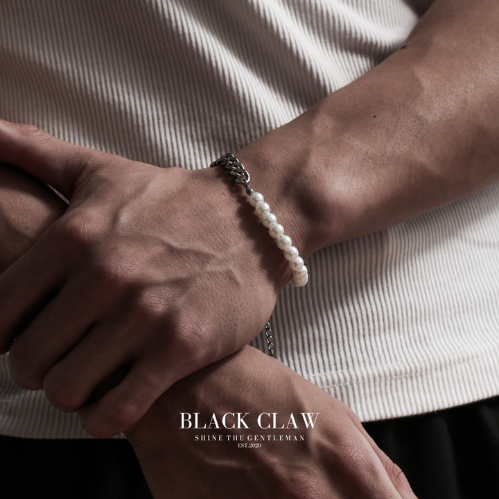 316L Pearl Chain bracelet【B&C】SILVER