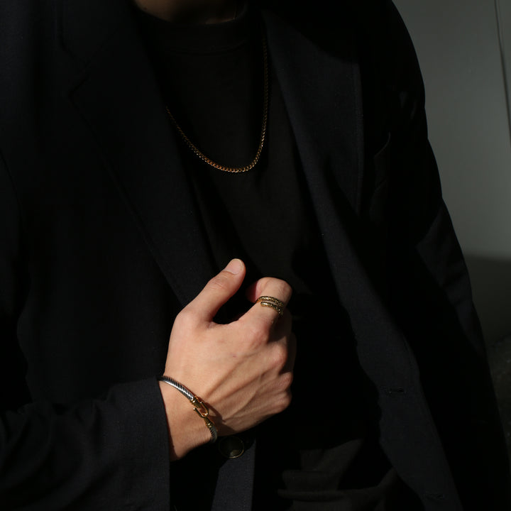 316L Flat Link Chain Necklace Gold