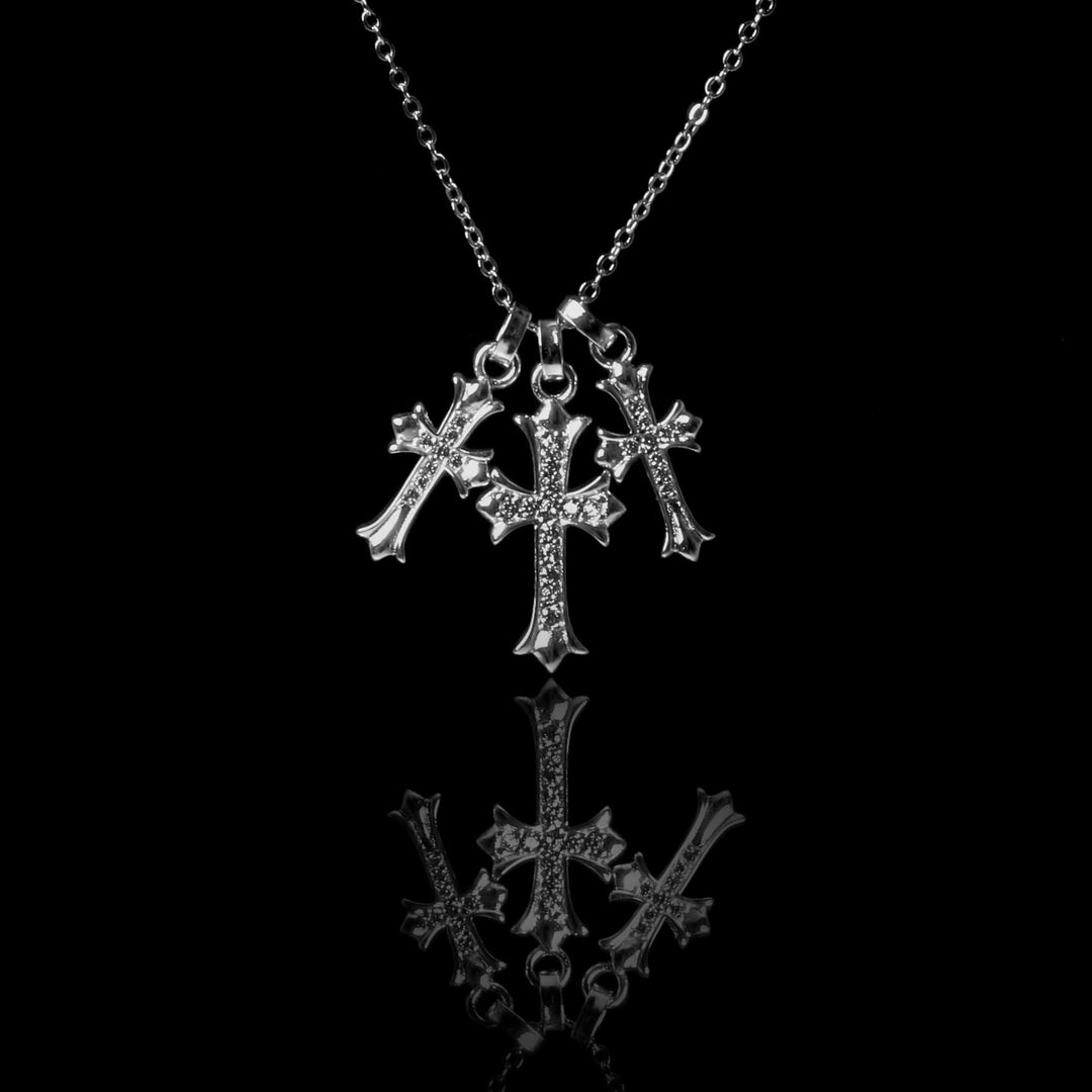Hawaiian Triple Cross Necklace【SILVER】