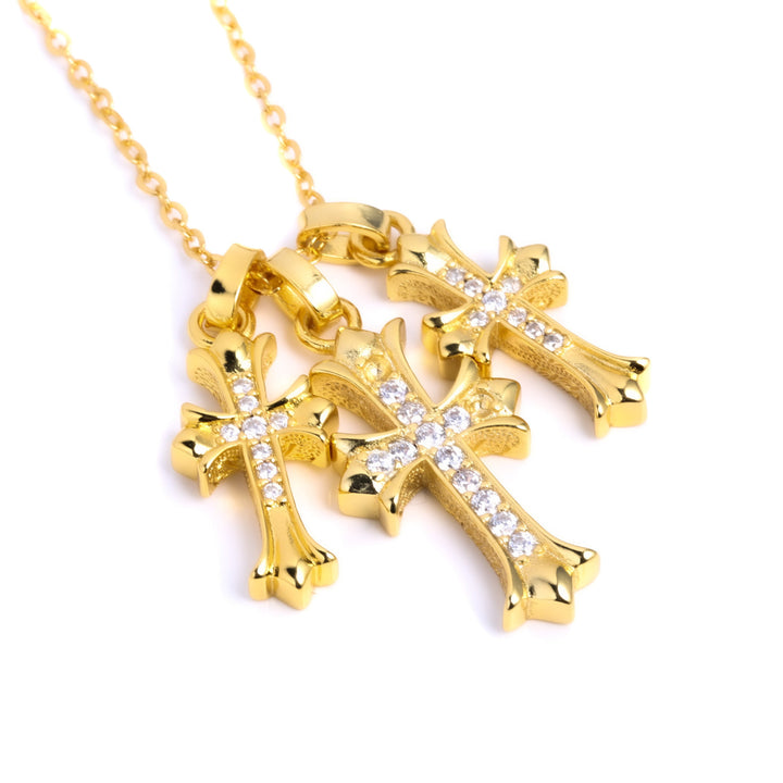 Hawaiian Triple Cross Necklace　【GOLD】