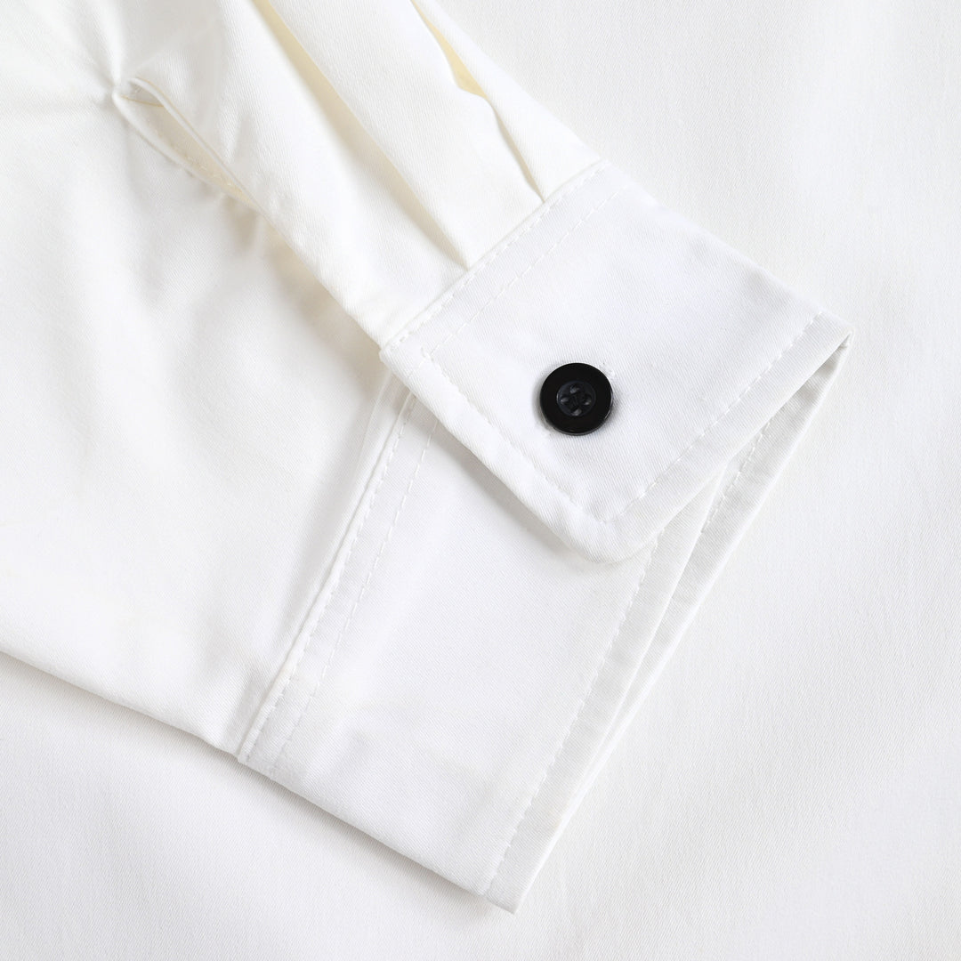 【BLACK CLAW】オーバーサイズ比翼カラーシャツ white image