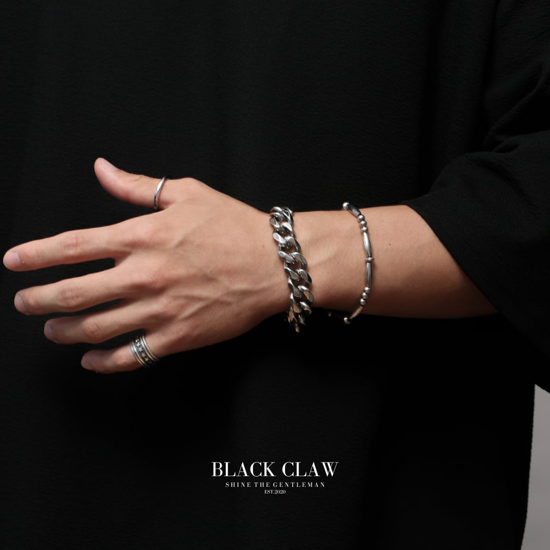 【15mm】316L Flat Link Chain  Necklace＆Bracelet SET
