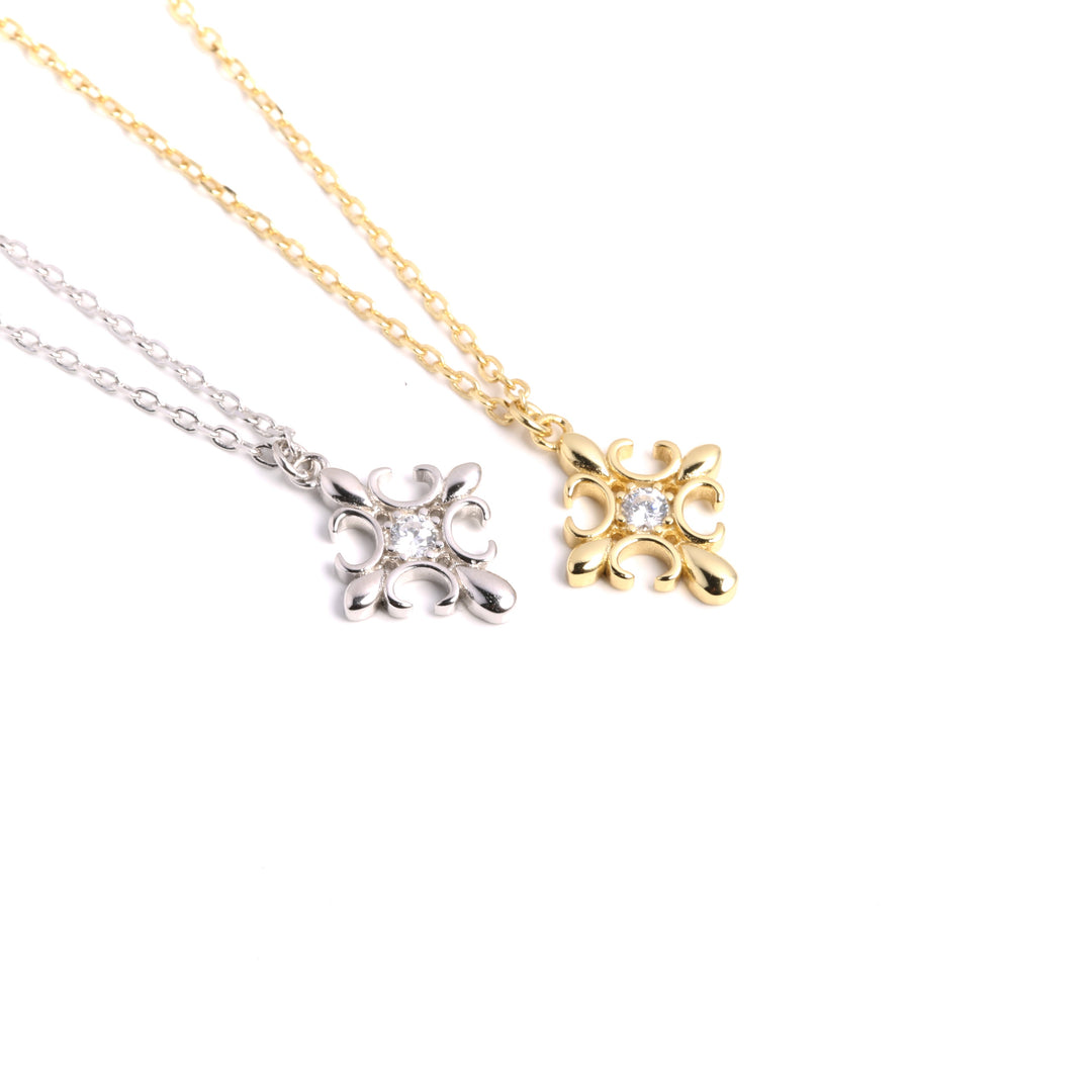 S925  diamond necklace SILVER