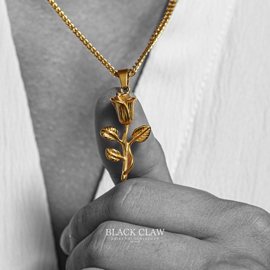【BLACK CLAW】Rose Emblem Necklace  【GOLD】