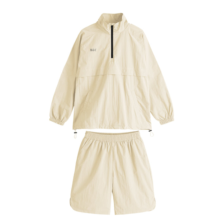 BLACK CLAW Half Zip Nylon Setup off-white image