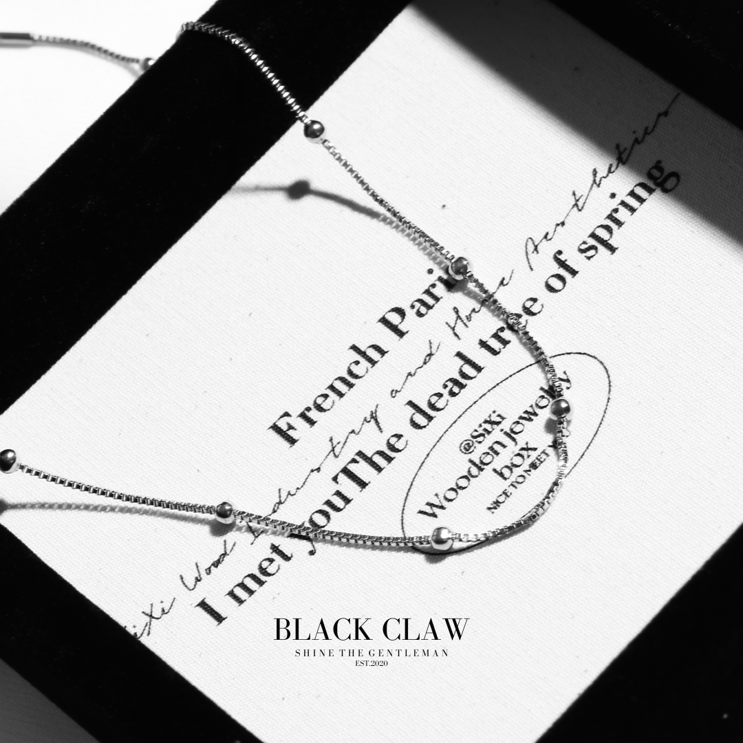 316L Cube Chain necklace-【SILVER】