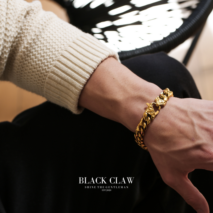 316L Lily Flower Chain  Bracelet　【GOLD】