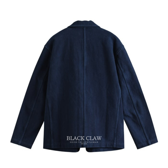 藍染 刺し子ワークジャケット