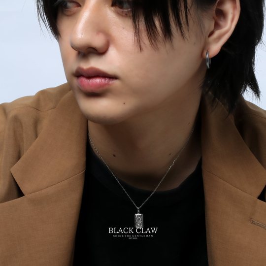 316L Hawaiian Square Zirconia Necklace【SILVER】