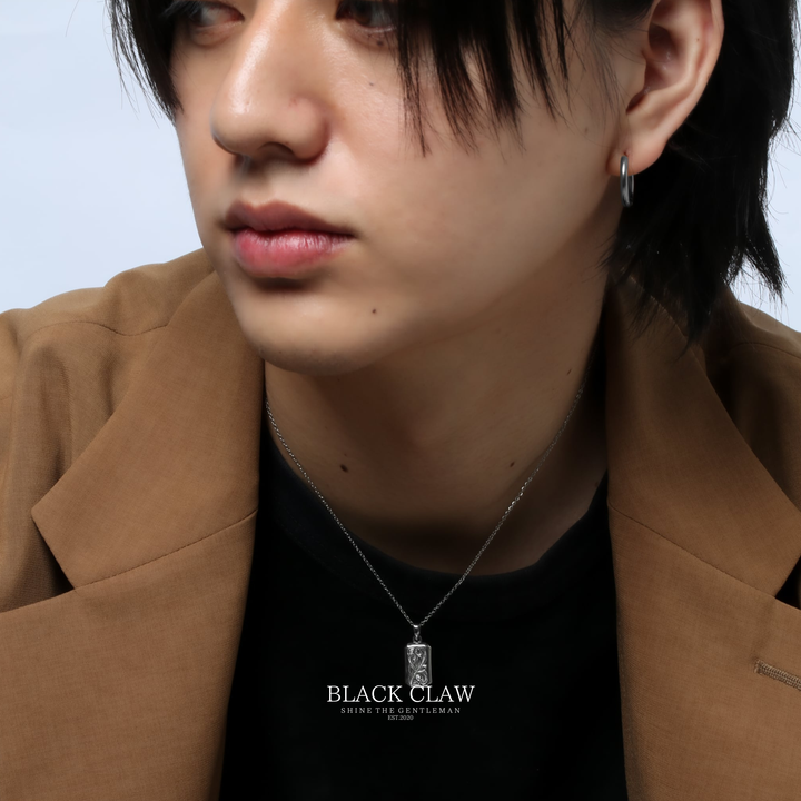 316L Hawaiian Square Zirconia Necklace【SILVER】