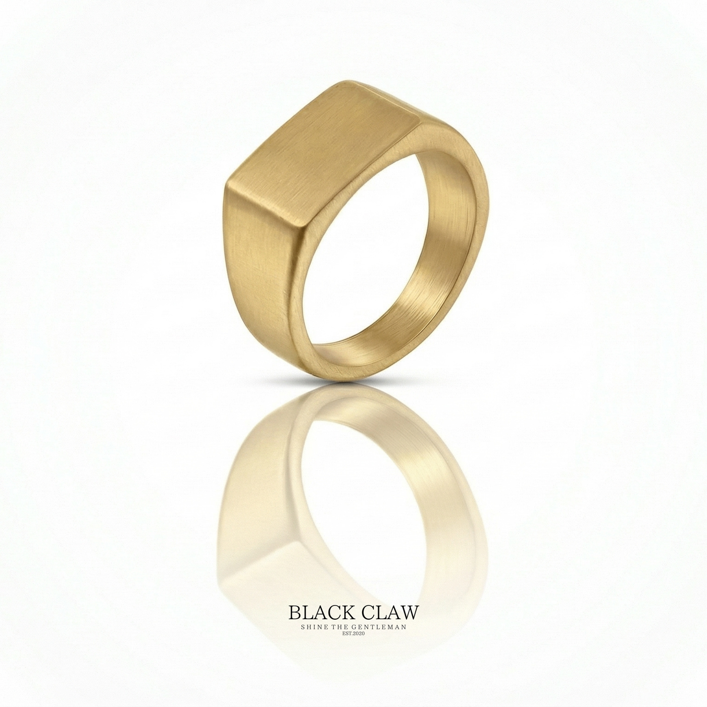 Matte Square Ring Gold