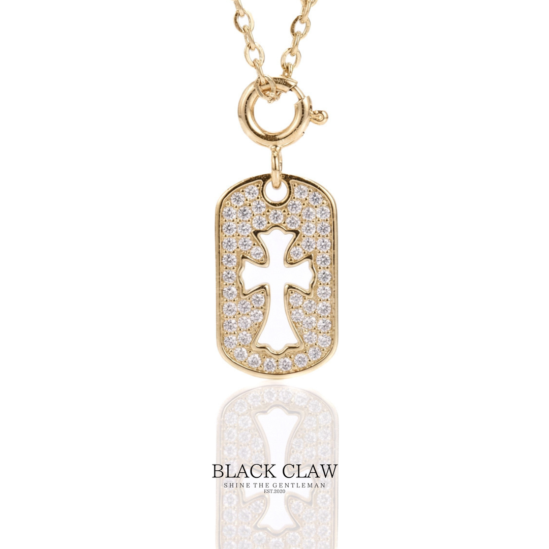 S925 Zirconia Square Cross necklace