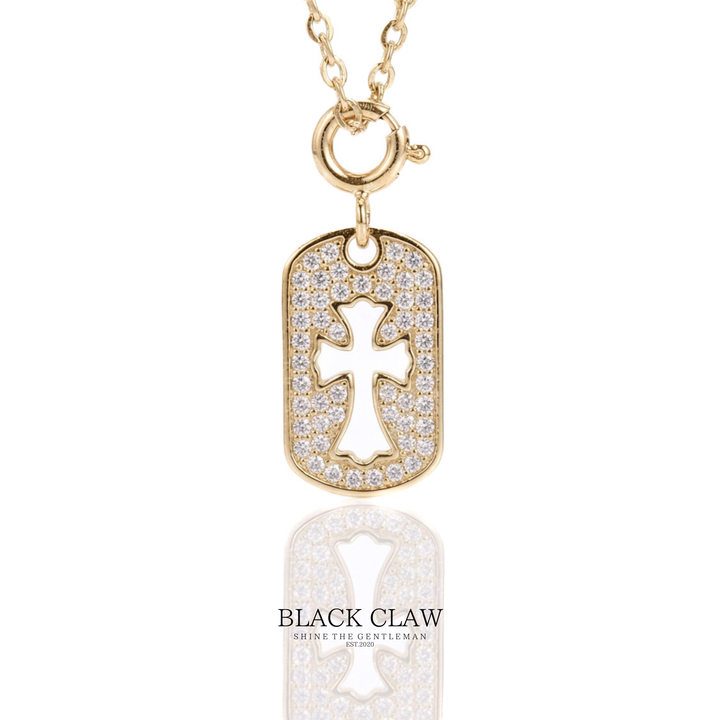 S925 Zirconia Square Cross necklace