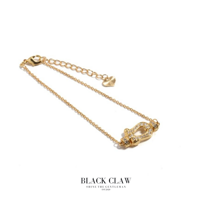 Zirconia Horseshoe Bracelet 【B&C】