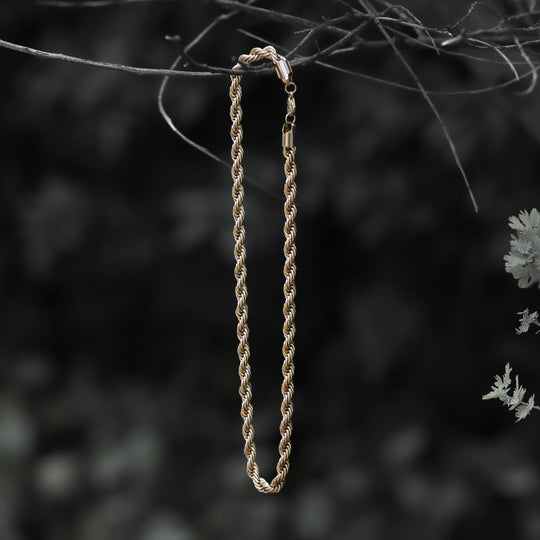 316L Rope Chain Necklace GOLD