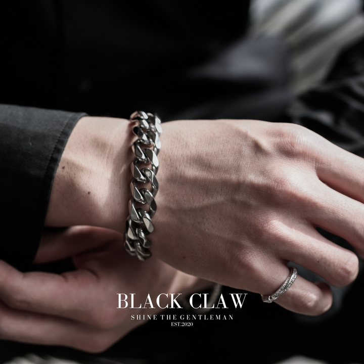 【15mm】316L Flat Link Chain Bracelet