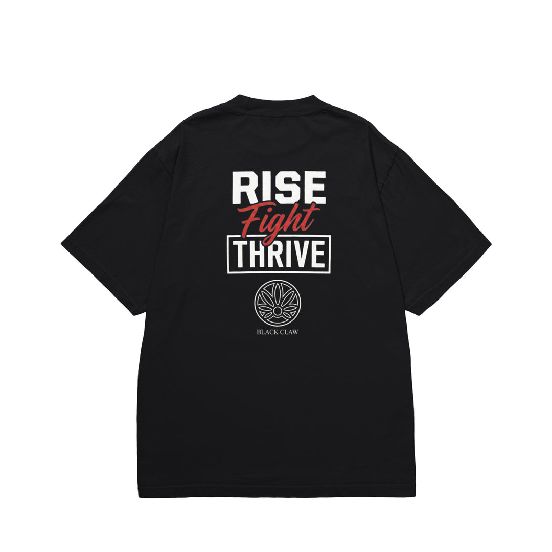 RISE FIGHT THRIVE ガーメントダイTシャツ black image