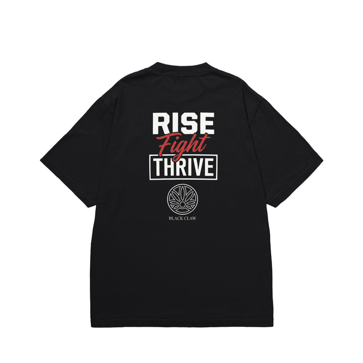 RISE FIGHT THRIVE ガーメントダイTシャツ black image