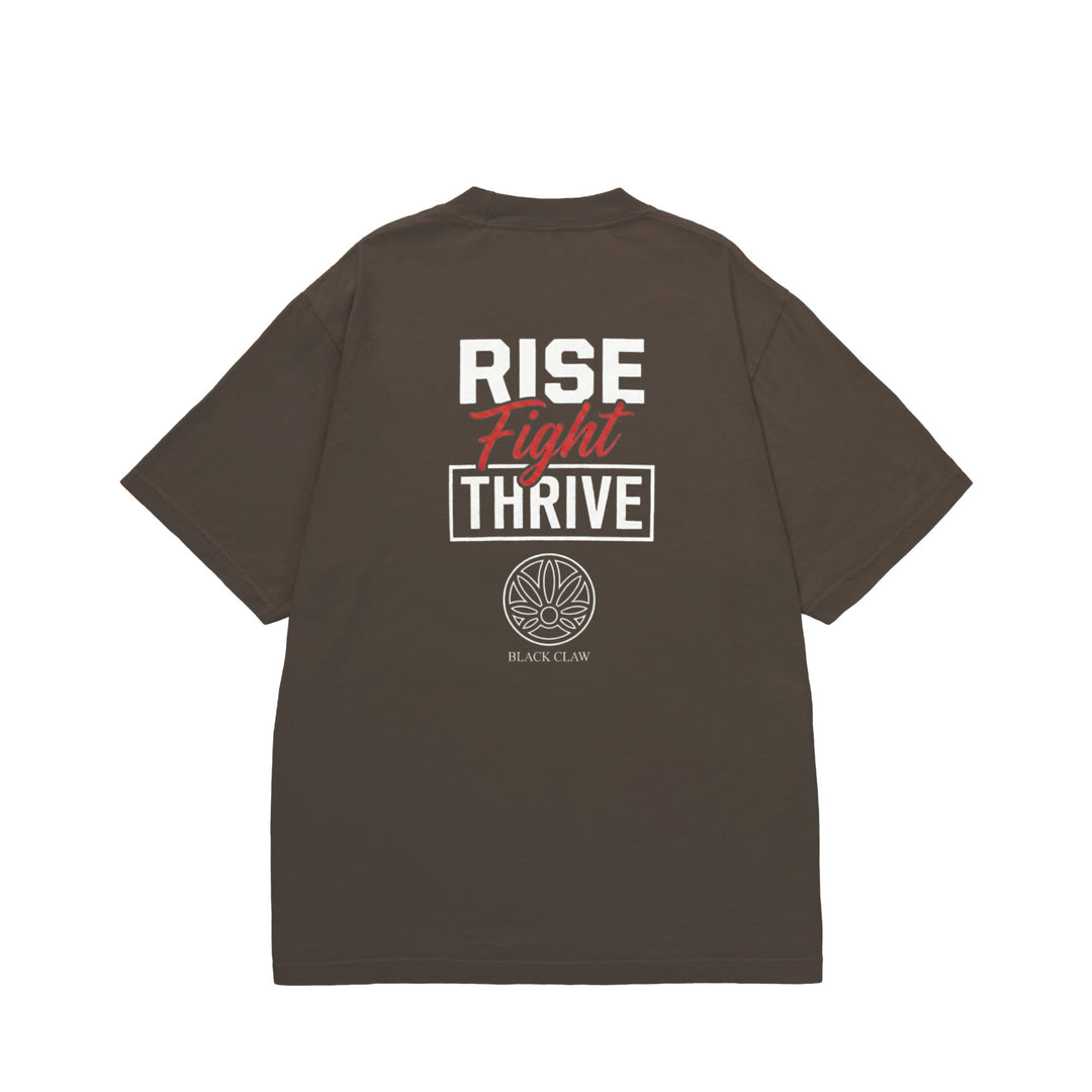 RISE FIGHT THRIVE ガーメントダイTシャツ mocha image