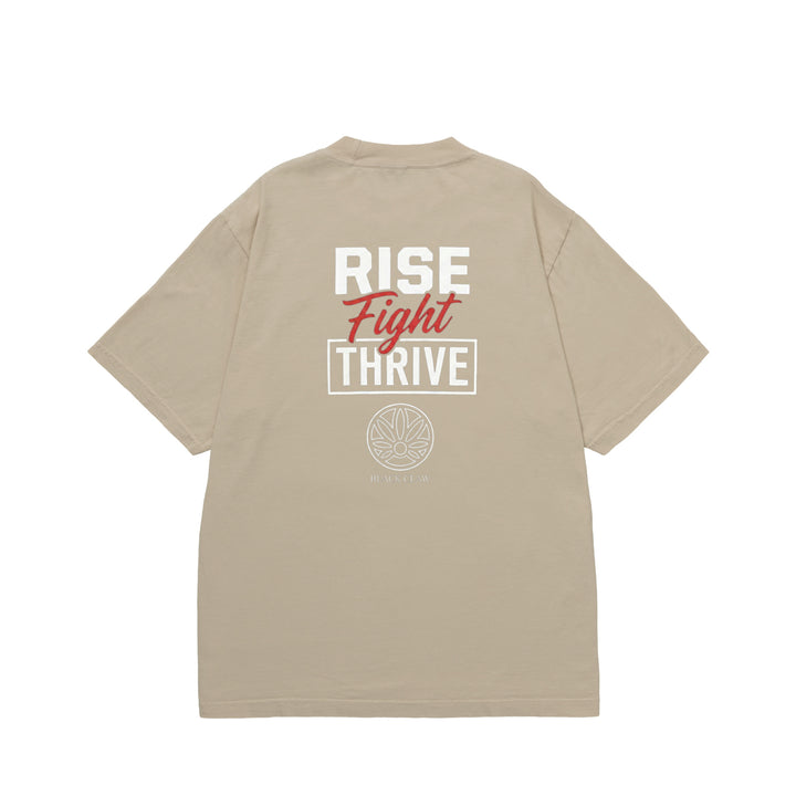 RISE FIGHT THRIVE ガーメントダイTシャツ oatmeal image