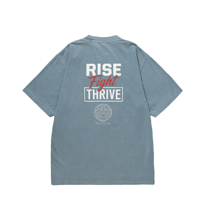 RISE FIGHT THRIVE ガーメントダイTシャツ washed-denim image