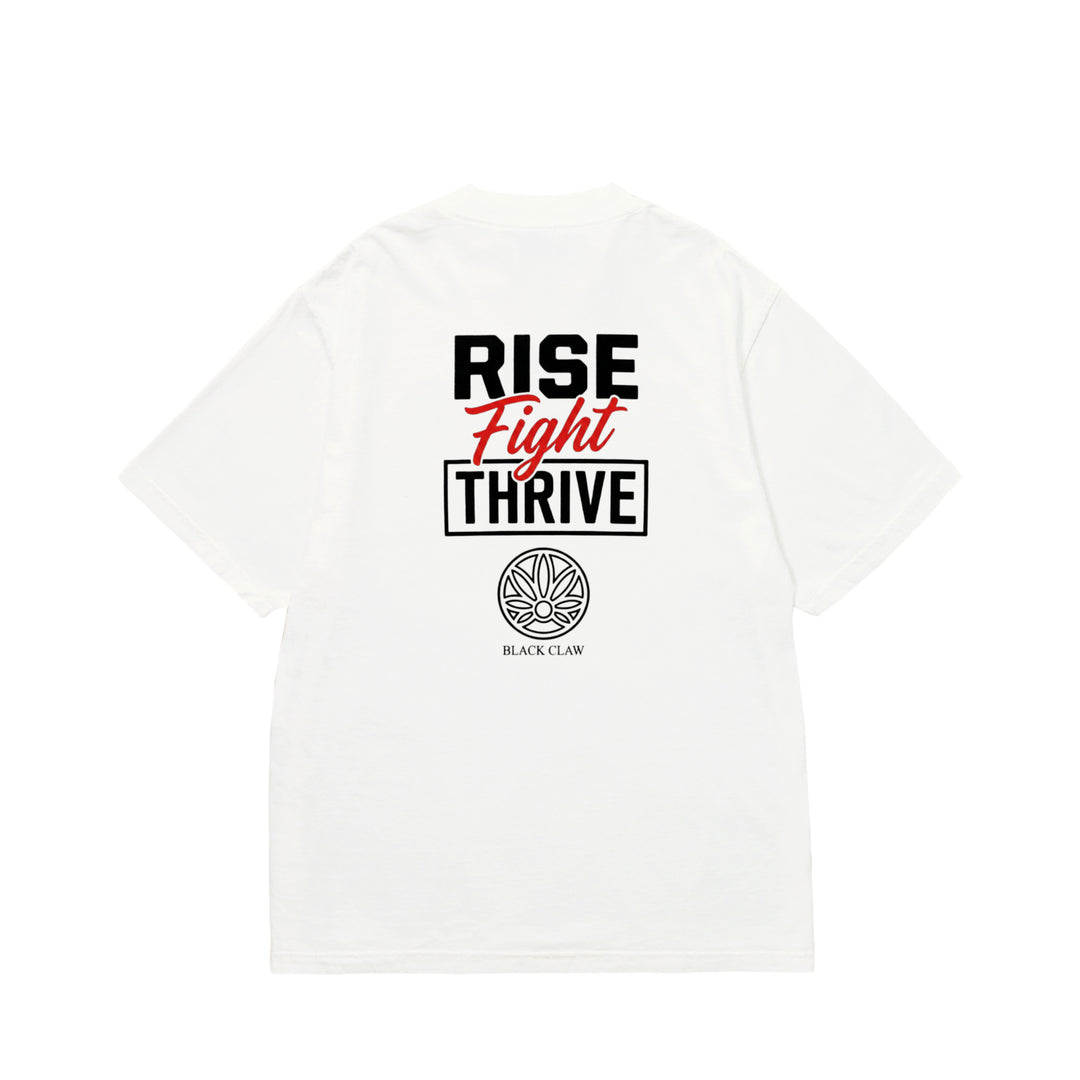 RISE FIGHT THRIVE ガーメントダイTシャツ white image