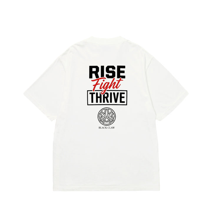 RISE FIGHT THRIVE ガーメントダイTシャツ white image