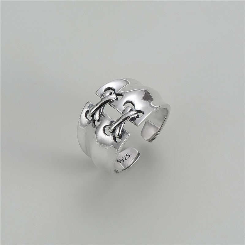 S925 Double Cross Ring