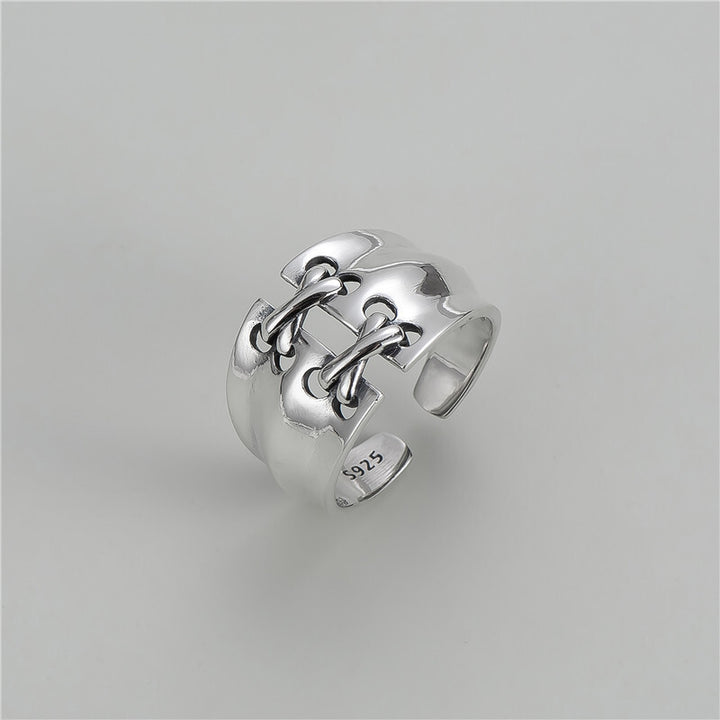 S925 Double Cross Ring