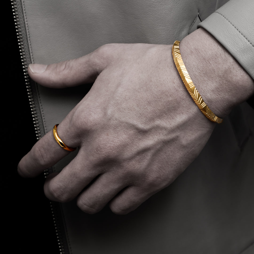 316L Wave Ring GOLD