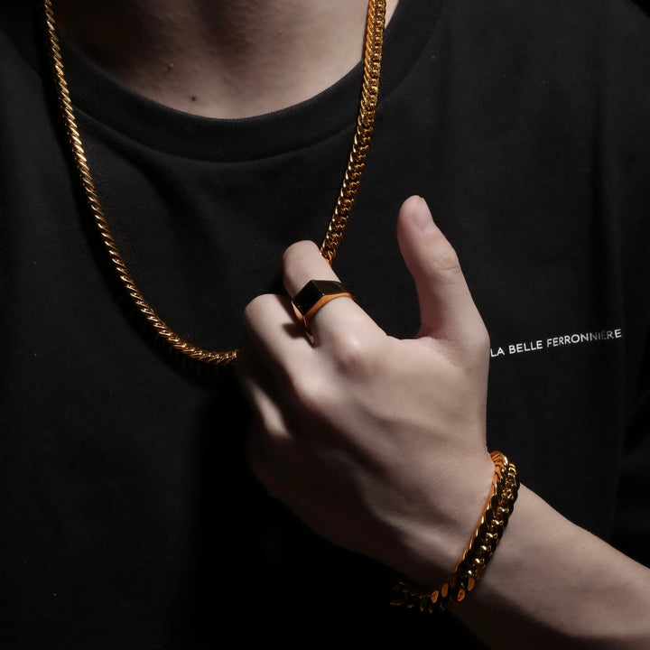 316L Double Chain Necklace Gold