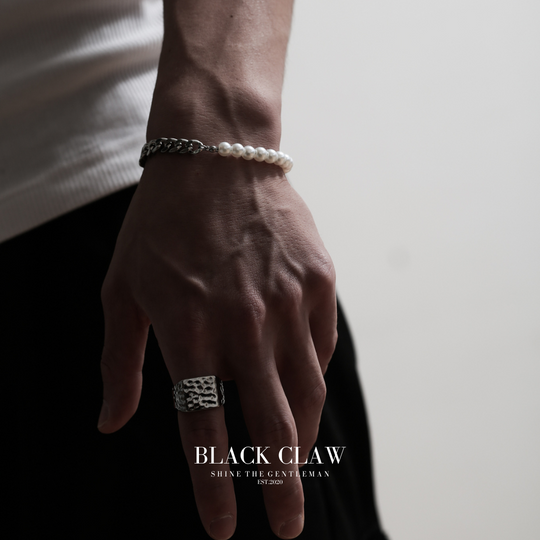 316L Pearl Chain bracelet【B&C】SILVER