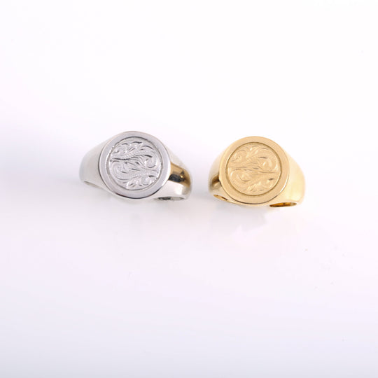 Hawaiian Signet Coin Ring 【GOLD】