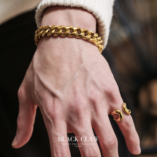 316L Lily Flower Chain  Bracelet　【GOLD】