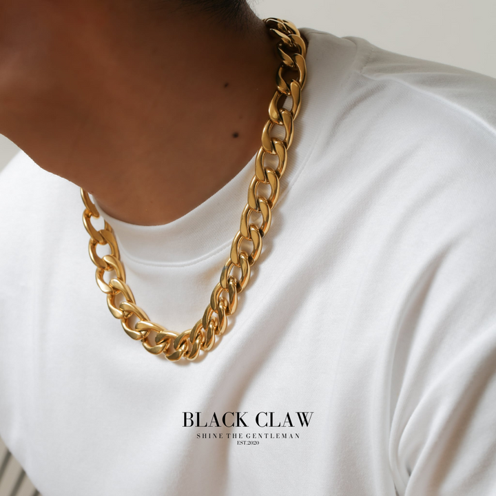 316L chain necklace-【GOLD】