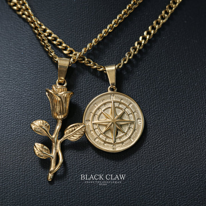 Compass Pendant Necklace 【GOLD】
