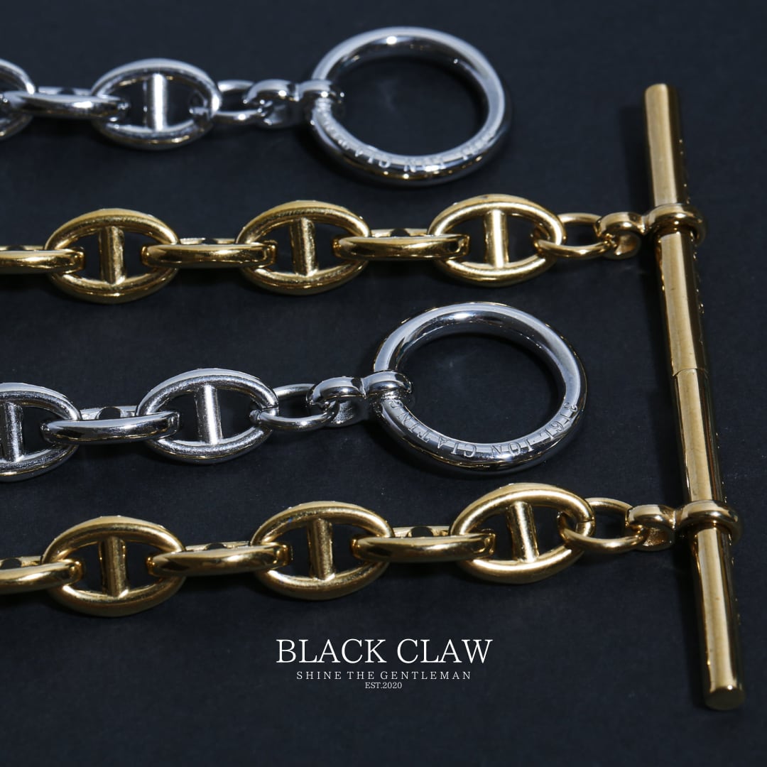 アンカーチェーンブレスレット | メンズ 316Lステンレス | BLACK CLAW