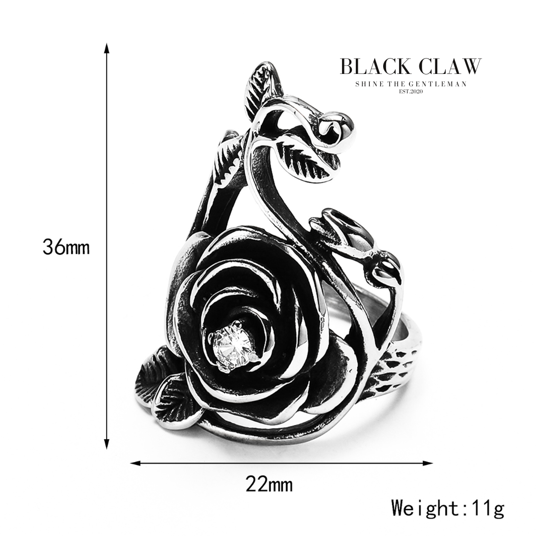 316L Zirconia Rose Ring【B&C】