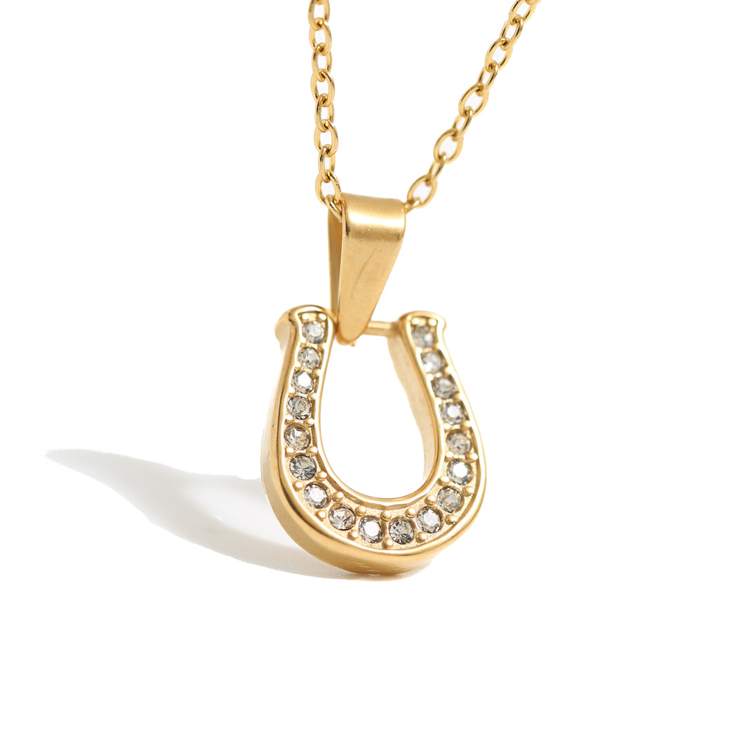 Horseshoe Reversible Necklace Gold