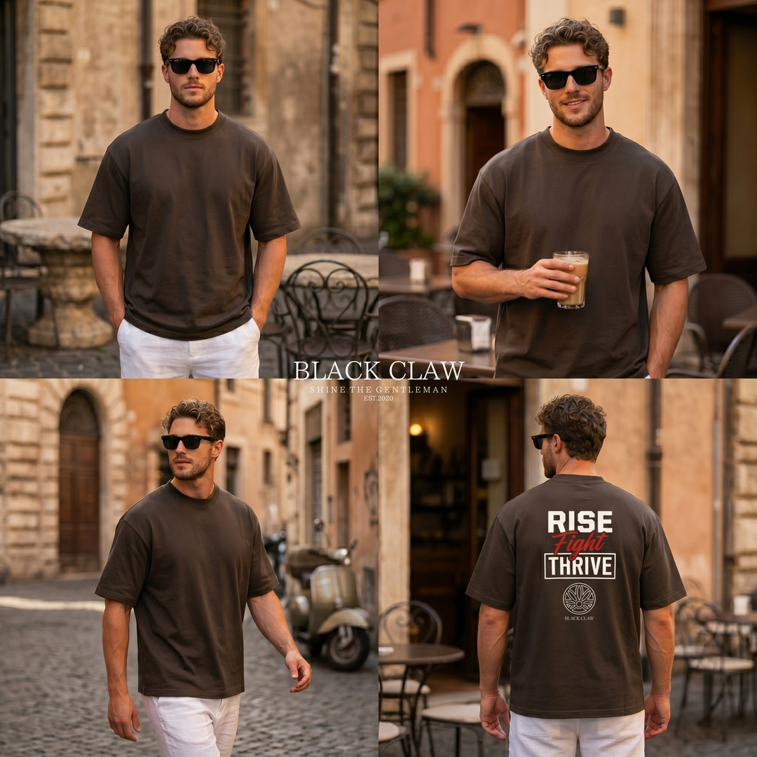 RISE FIGHT THRIVE ガーメントダイTシャツ