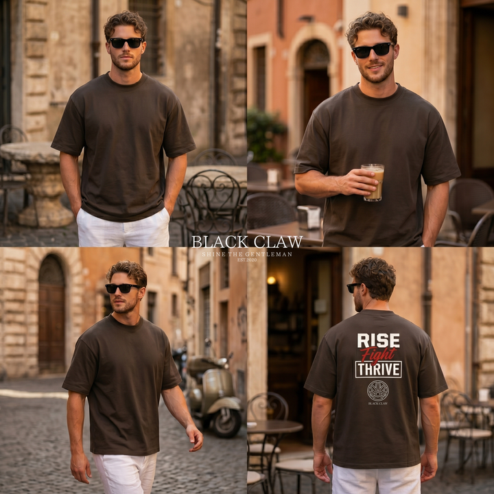 RISE FIGHT THRIVE ガーメントダイTシャツ