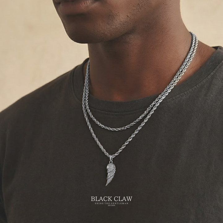Wing Twist Necklace 【Silver】