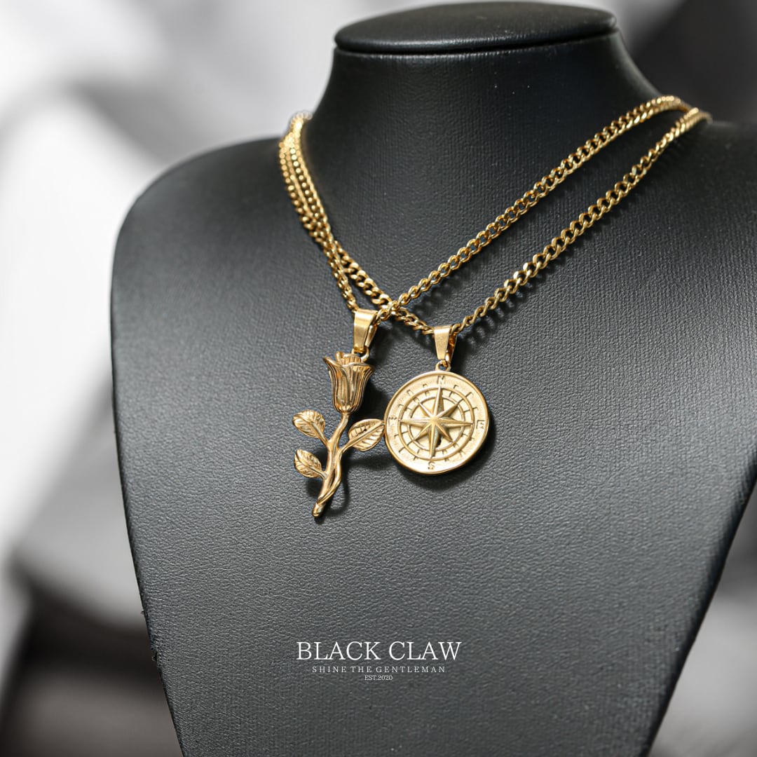 Compass Pendant Necklace 【GOLD】