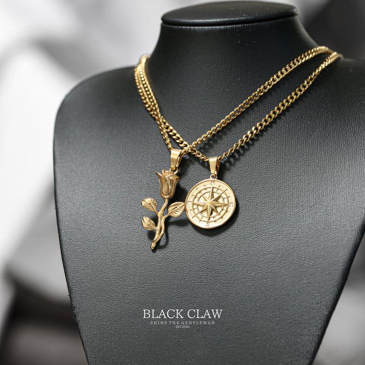 Compass Pendant Necklace 【GOLD】