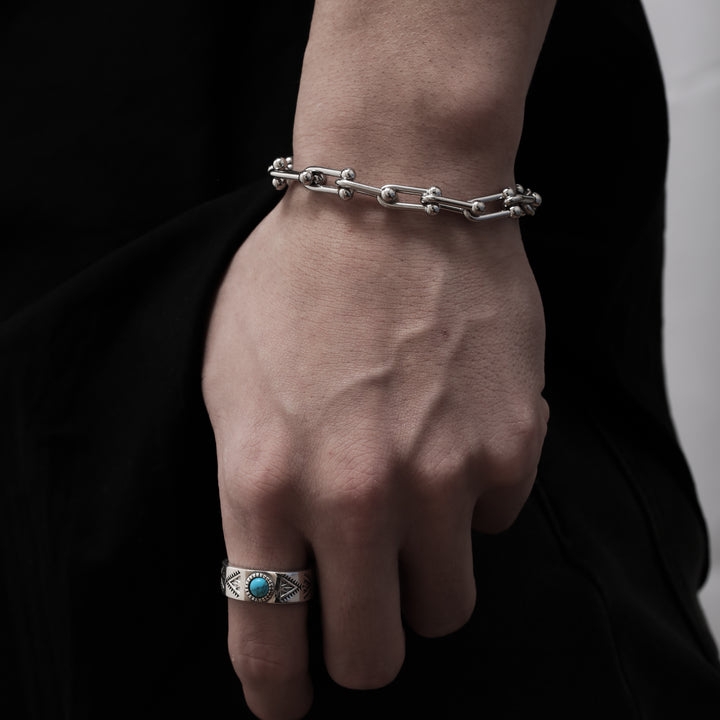 316L U Chain  Bracelet SILVER