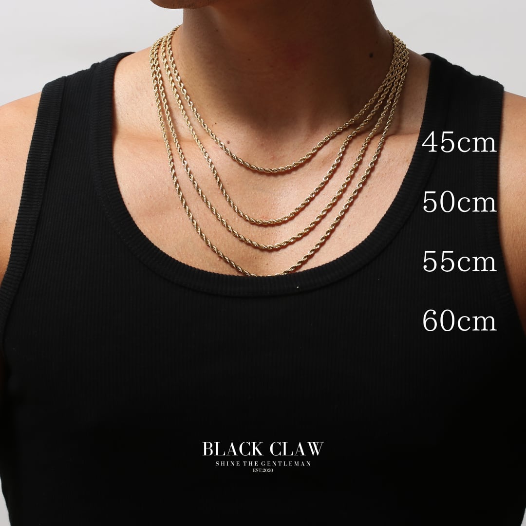 316L Rope Chain Necklace GOLD