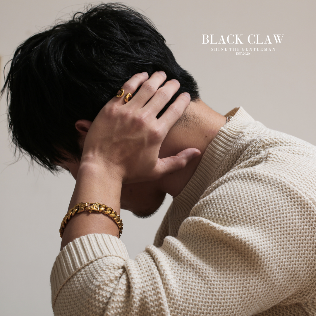 316L Lily Flower Chain  Bracelet　【GOLD】