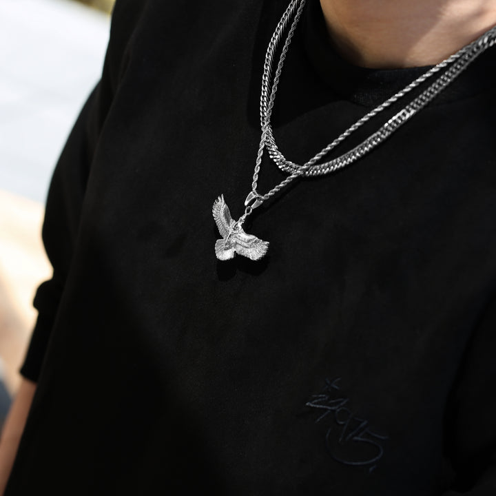 316L Hawks Necklace SILVER