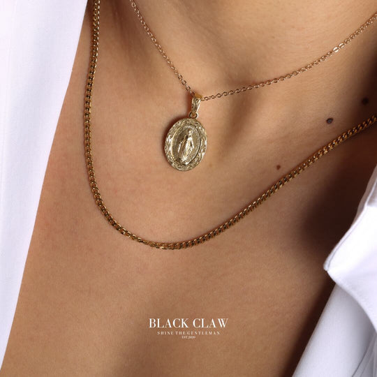 316L Hawaiian Maria Medai Necklace GOLD